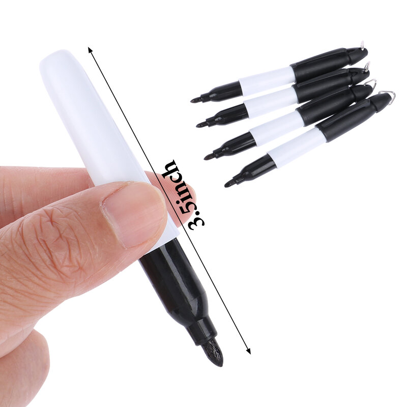 50 Pcs Mini Permanent Markers with Cap Clips Golf Ball Marker Pen Dry Erase Mark Outdoor Golf Sport Tool