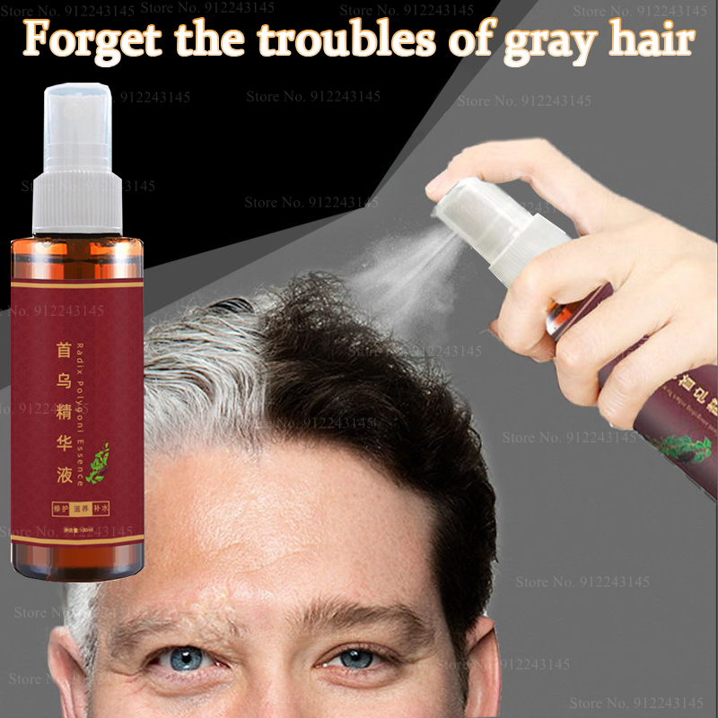 Shouwu essência controle de óleo shampoo herbal hidratante crescimento do cabelo preto cabelo anti-perda de cabelo condicionador orgânico shampoo