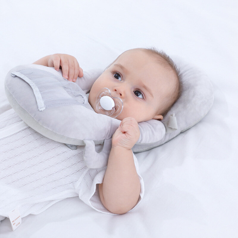 Cuscino per allattamento per bambini cuscino per la protezione della testa del neonato cuscino per cuscino in puro colore cuscino autoalimentato per bambini supporto per biberon staccabile multifunzione