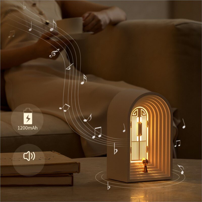 IHOME nowy kreatywny Nordic lampka nocna mobilny głośnik Bluetooth do telefonu atmosfera ciepła, jasna lampa biurkowa do sypialni chłopiec prezent