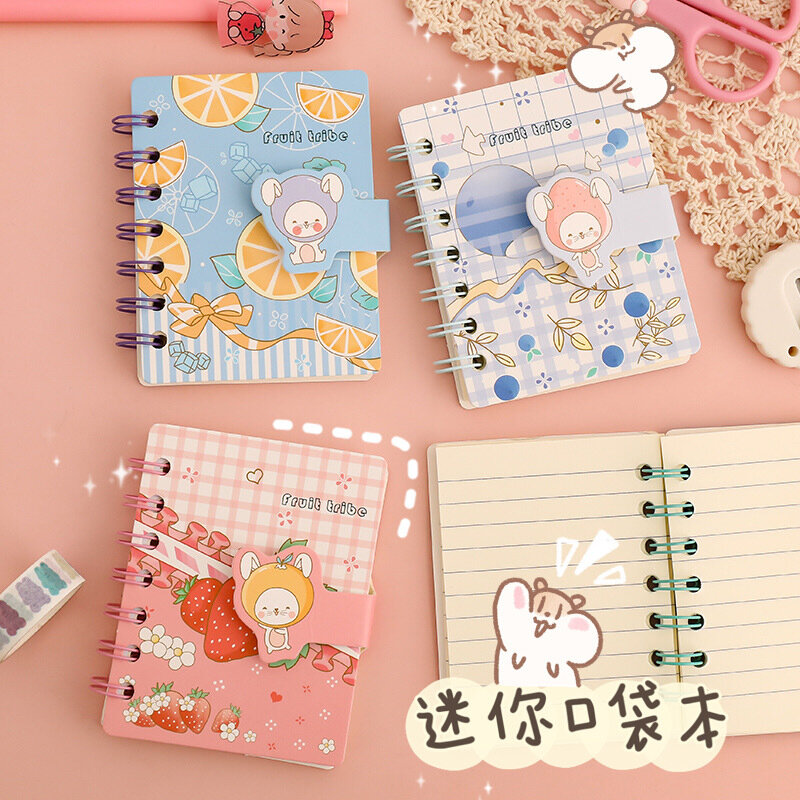 Koreański Cartoon Mini PocketBook śliczne cewki książka przenośny notatnik wiadomość Memo notebooki dla studentów biuro prosty dziennik prezent