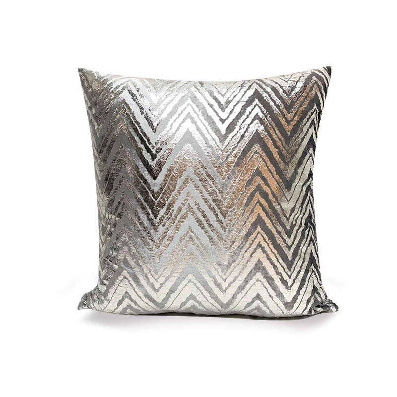 Nordic Luxury Gilded Cushion Cover 45x45cm Decorative Bright Geometric Sofa Pillow Cover for Livingroom Home Decor Pillowcase