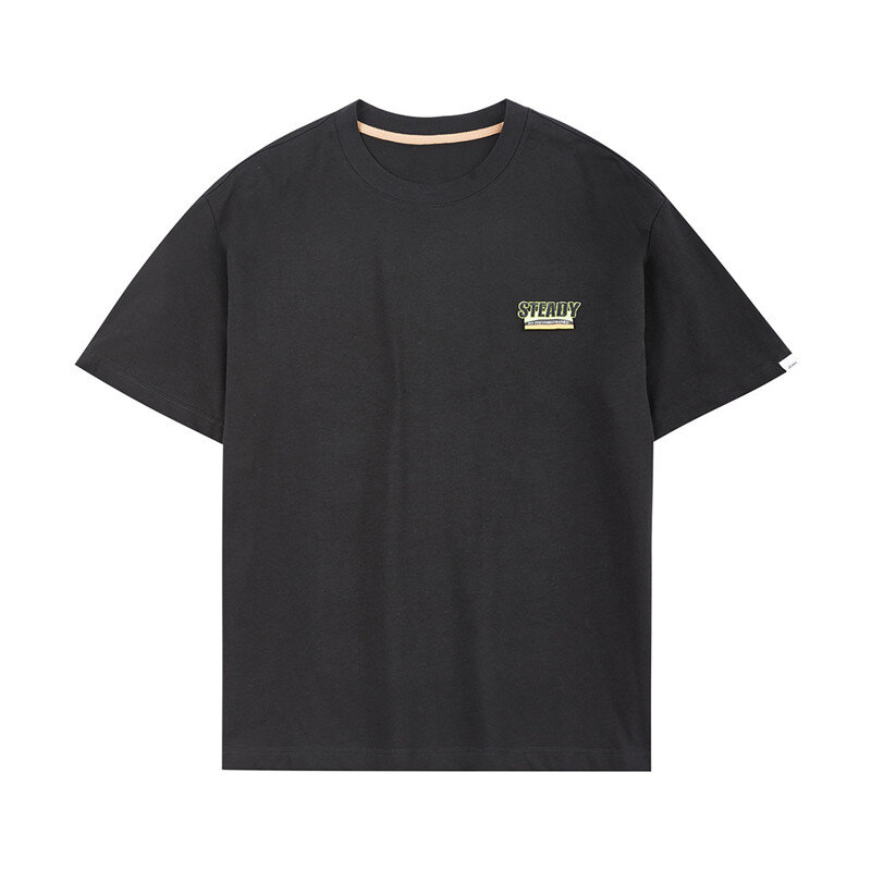 T-Shirt girocollo da uomo estiva 2022 nuovo cotone semplice abbigliamento da uomo Trendy tinta unita sciolto oversize stesso migliore vendita calda