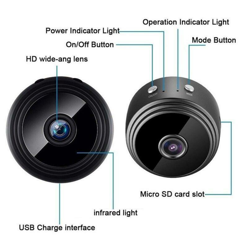 A9 واي فاي كاميرا صغيرة 1080P كاميرا شبكية عالية الوضوح عن بعد مراقبة أمن الوطن الأشعة تحت الحمراء ليلة المغناطيسي كاميرا مراقبة كاميرا واي فاي