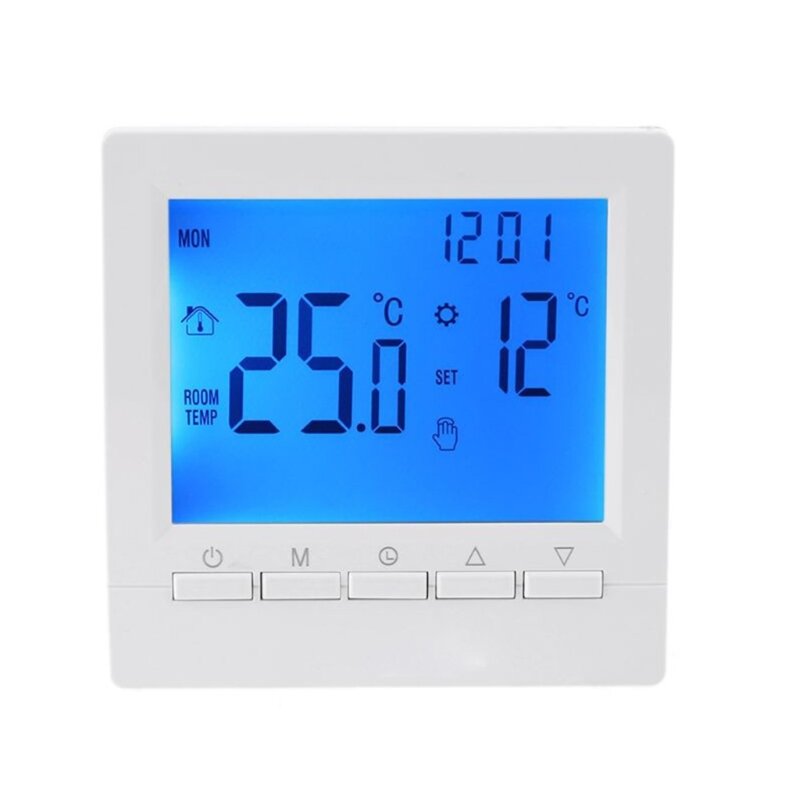 Termostato programable para habitación, controlador de temperatura de calefacción por suelo radiante, termostato alimentado por caldera de Gas ABS- G6KA