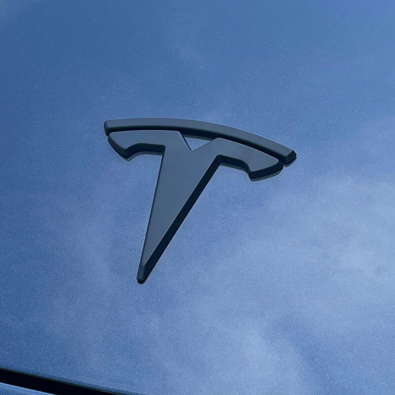 3 stücke Auto vorne hinten Emblem Aufkleber schwarz für Tesla Modell 3 Modell y Auto Lenkrad Dekoration modifiziert Zubehör Heck kasten