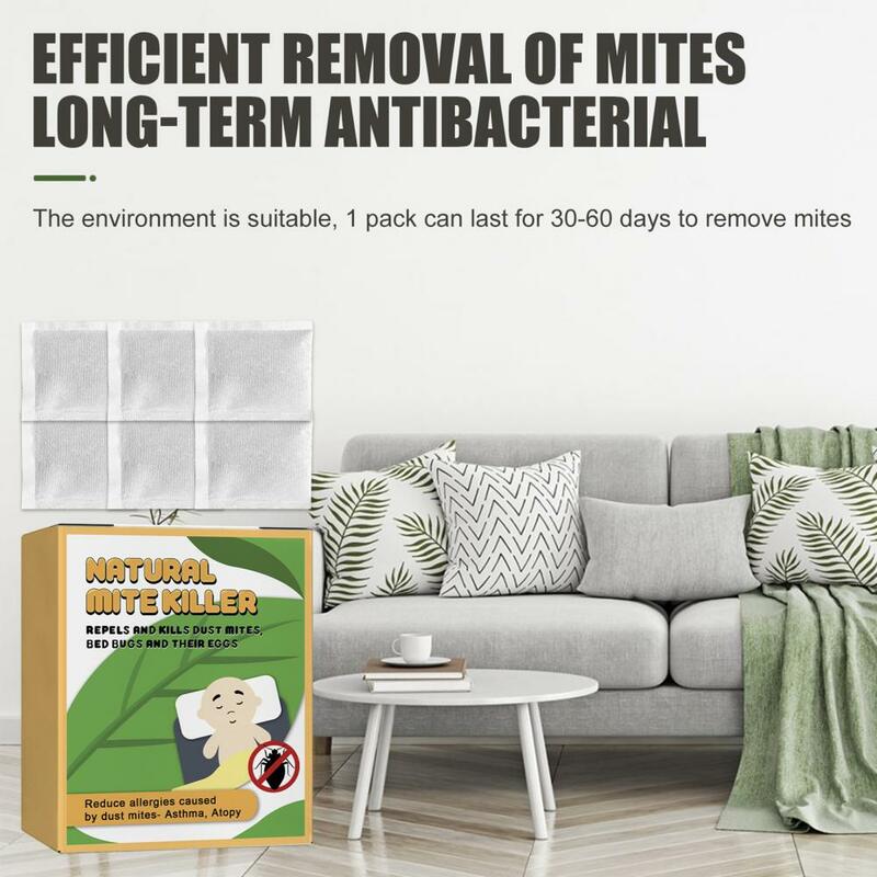 Useful Mite Removal Bag Easy to Use Mini Home Bed Couch Mite Remover Bag  Mite Killer Bag    Mite Controller Bag 6Pcs