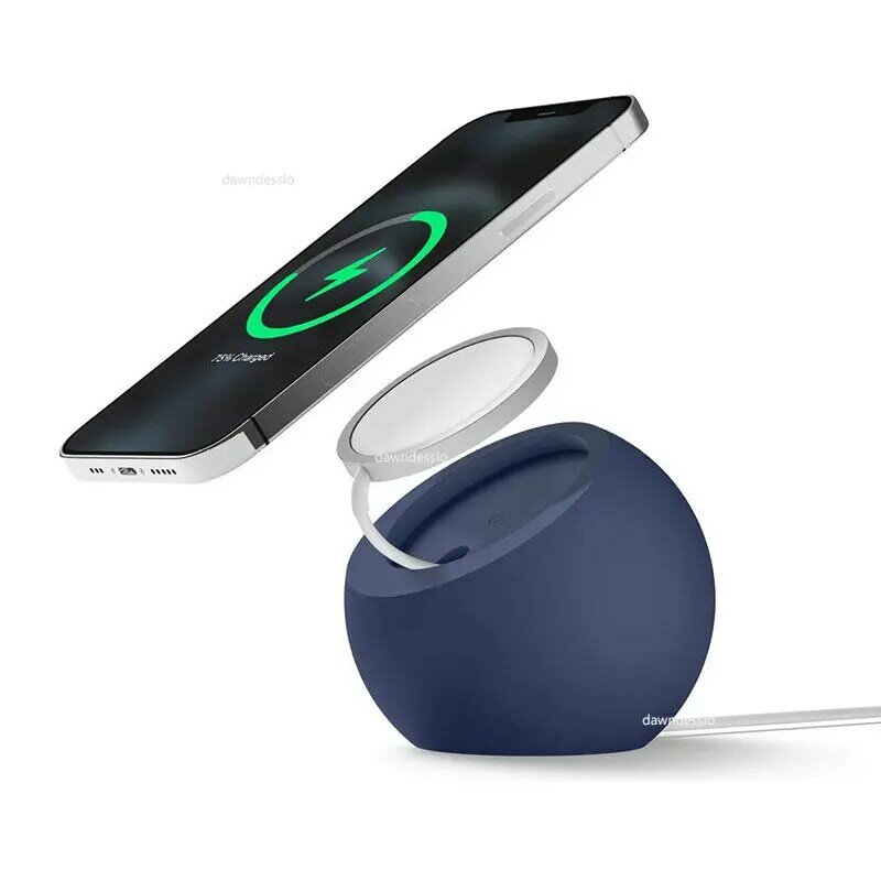 Para IPhone 12 Pro Magsafe Charger Stand Titular Silicone para Apple Magsafe Carregador Doca Sem Fio para Mag Estação de Carregamento Seguro