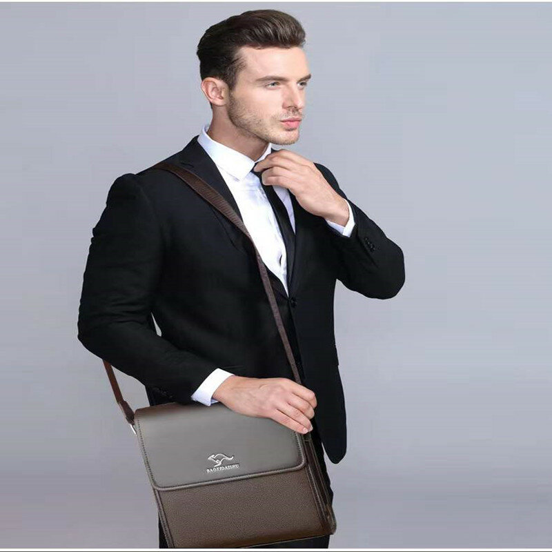 Flip cover masculino saco de um ombro viagem de negócios mensageiro maleta casual mochila horizontal