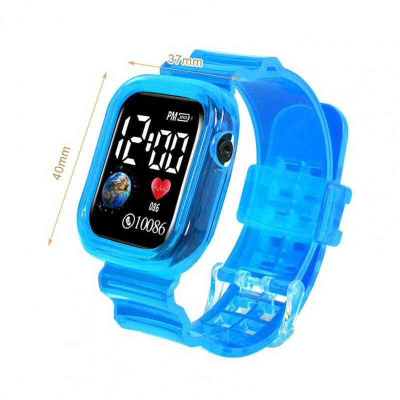 Durable Wrist Watch Power-saving Sports Watch LED Backlight Square Dial Sports Watch  Decoration