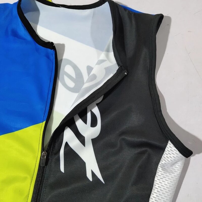 Мужская дышащая плотная куртка Zootekoi без рукавов для триатлона, летняя одежда для горного велосипеда, велосипедная одежда, одежда для спорта...