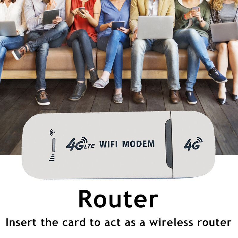 4G LTE Wireless USB Dongle Mobile a banda larga 150Mbps Modem Stick Sim Card Router Wireless USB 150Mbps Modem Stick per Home Office
