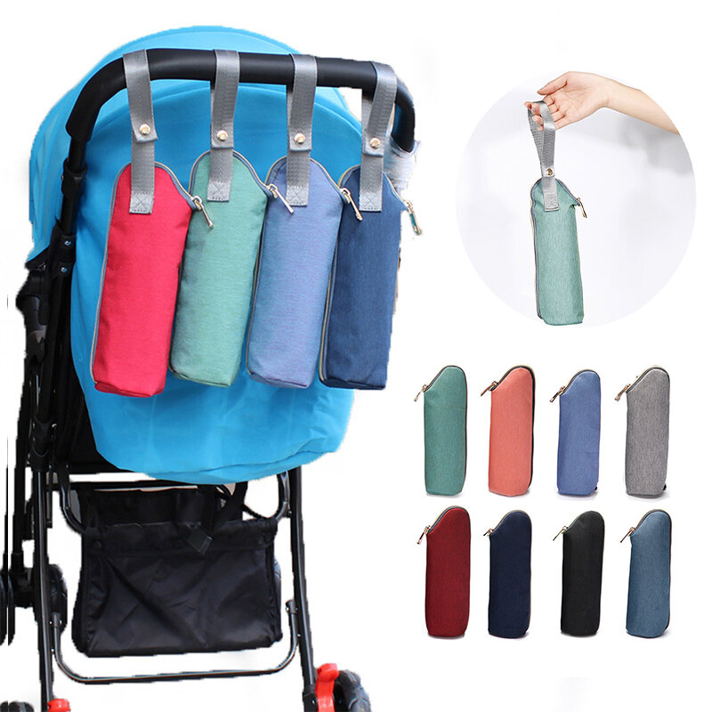 Portable Waterproof Milk Bottle Insulation Bag Baby Stroller Hanging Thermal Pouch Weekend Outdoor Cooler Handbag Accessories