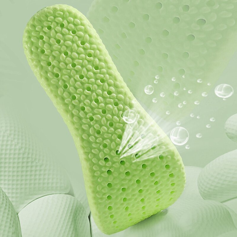 1 Pair Breathable Mesh Insoles Wormwood Deodorant Memory Foam Shoe Insole Foot Care Inserts Can Cut Size Shoe Pad Accessories