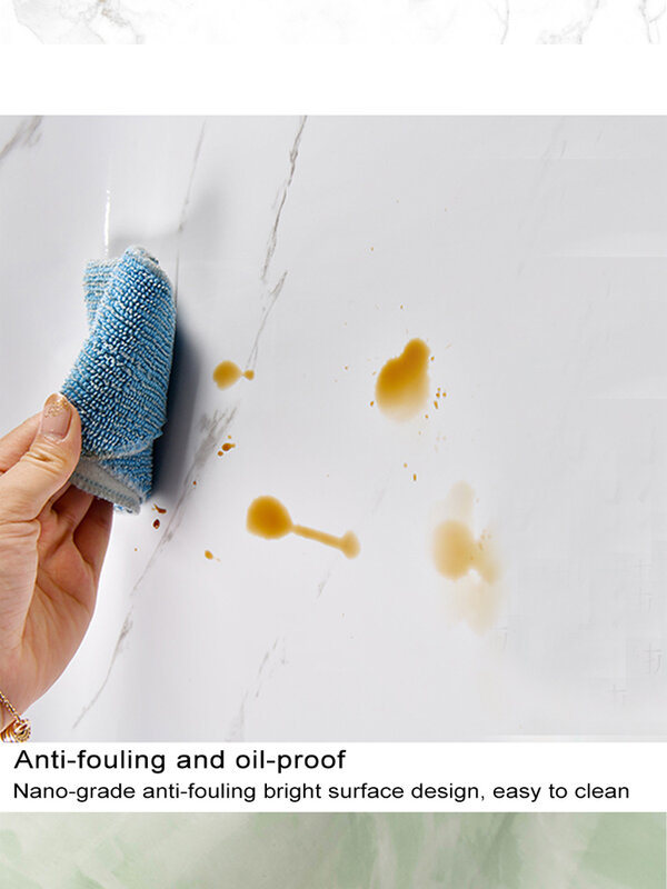 Película de vinilo de mármol, papel tapiz autoadhesivo para encimeras de cocina, baño, PVC, pegatinas de pared impermeables, 5 M/ 10 M