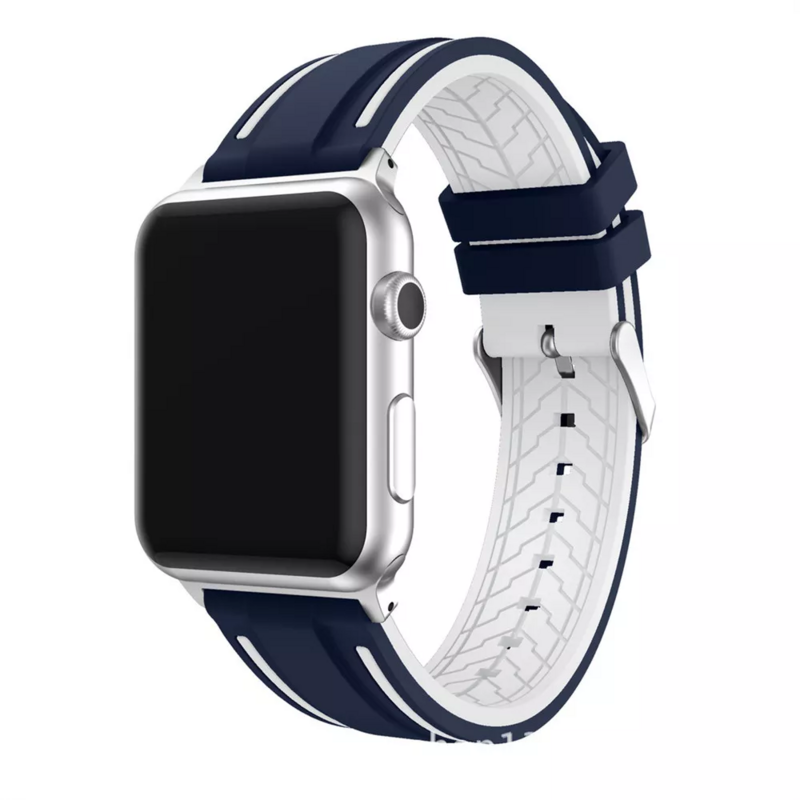 Pulseira para apple watch 7 banda 45mm 41mm silicone pulseira smartwatch pulseira pulseira correa iwatch serie 6 5 4 3 se 44mm 40m,