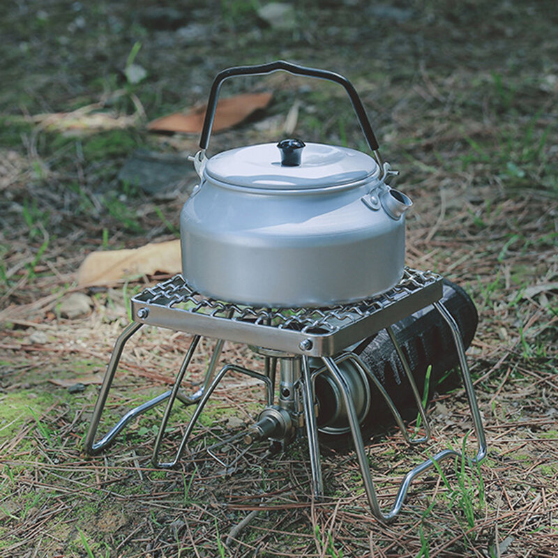 Wielofunkcyjny składany Grill na ognisko przenośny Grill ze stali nierdzewnej Grill kempingowy ruszt gazowy stojak na zewnątrz stojak na piec na drewno