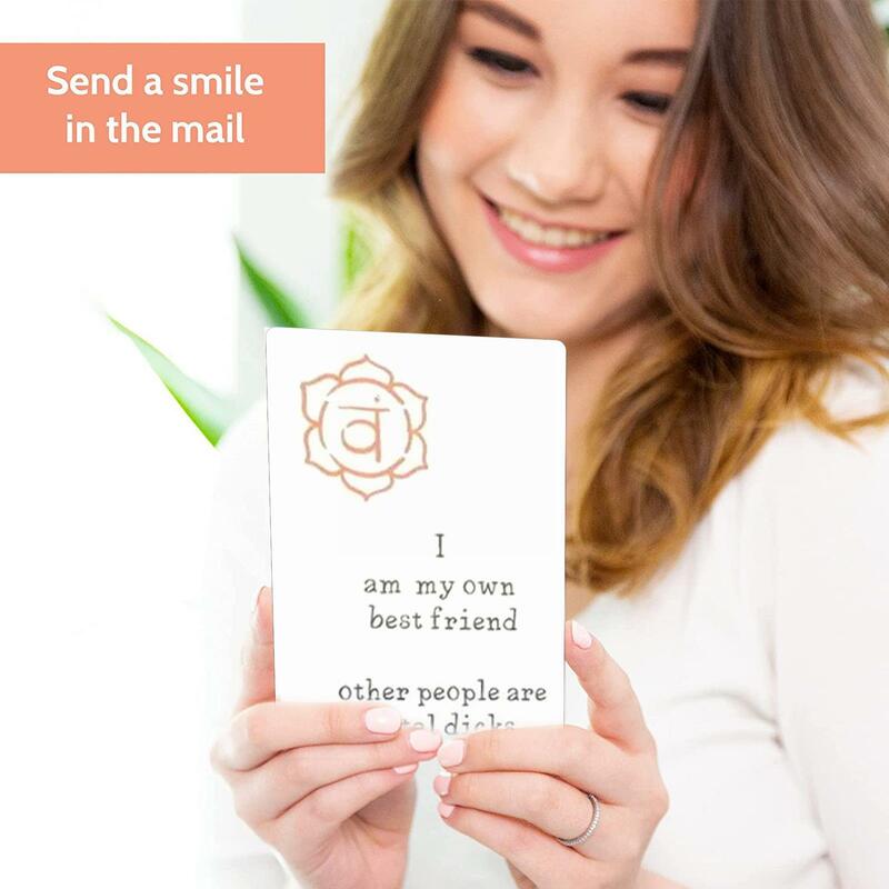 Funny Affirmation Card Gift Birthday Card Bestie Joke Gift With Greeting Bag Cloth Cards Friend Best U3E6
