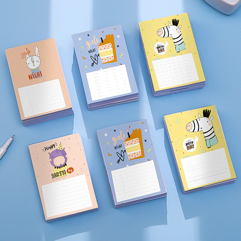 Корейские Мультяшные креативные блокноты для записей для студентов для использования коротких записей для удобных и выдерживаемых липких ...