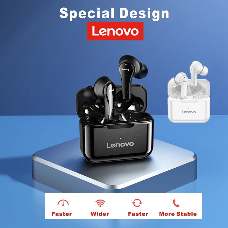 Lenovo Drahtlose Bluetooth Kopfhörer Touch Control Voice Anrufe Sport Wasserdichte Kopfhörer Sport Earbuds Mit Mic Noise Wasserdicht