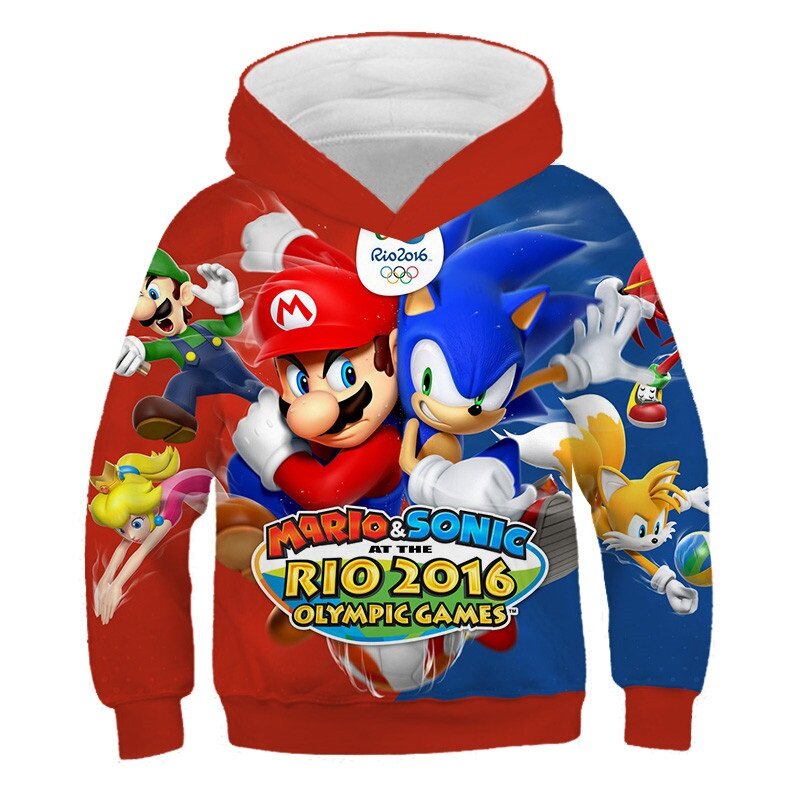 2022 New Fashion Game Ma-rio 3D Printing Hoodie Cool Sweatshirt Kids Fashion Casual Jumpers Boys Girls Kids Jackets