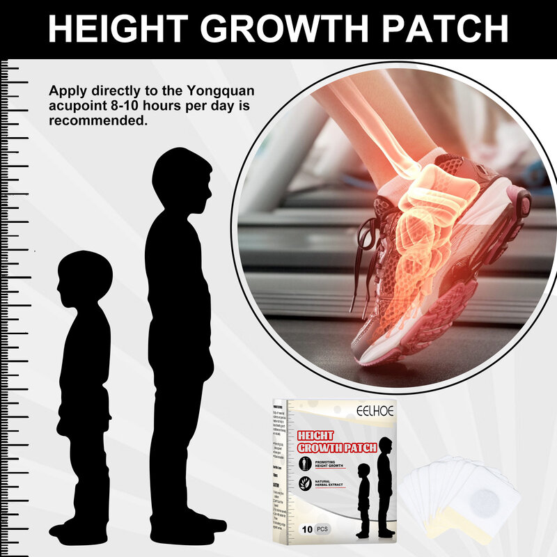 จัดส่งฟรีเท้า Patch Body ความสูง Enhancer แพทช์พลาสเตอร์ Patch ส่งเสริมกระดูก Growth เท้าสติกเกอร์ Health Care ผลิตภัณฑ...