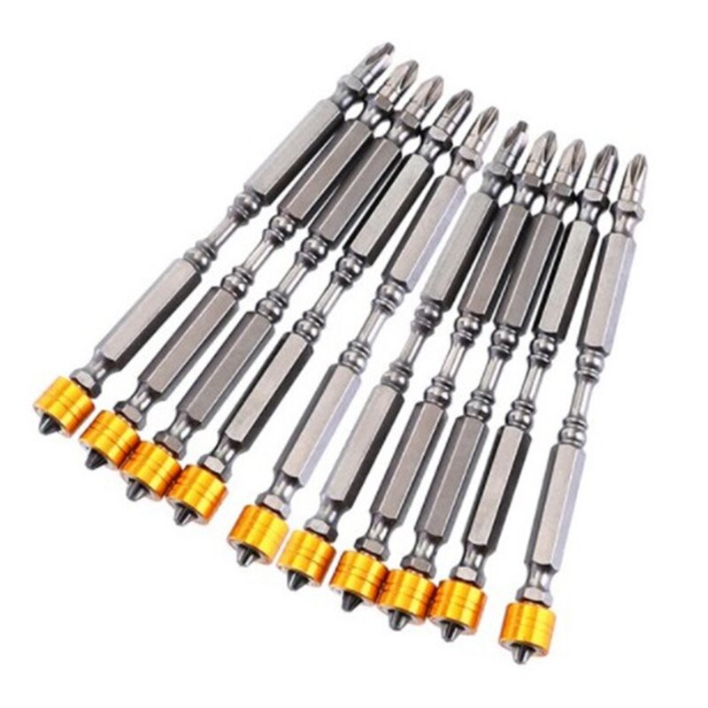 Promotion! 110Mm Screwdriver Bit Set Phillips Double Head PH2 Magnetic Bits 1/4Inch Hex Shank D1 Steel For Electric Screw Driver