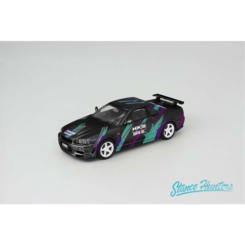 Stance Hunters SH 1:64 Skyline GTR R34 Z Tune Nismo Alloy Diorama Car Model Collection Miniature Carros Toys In Stock