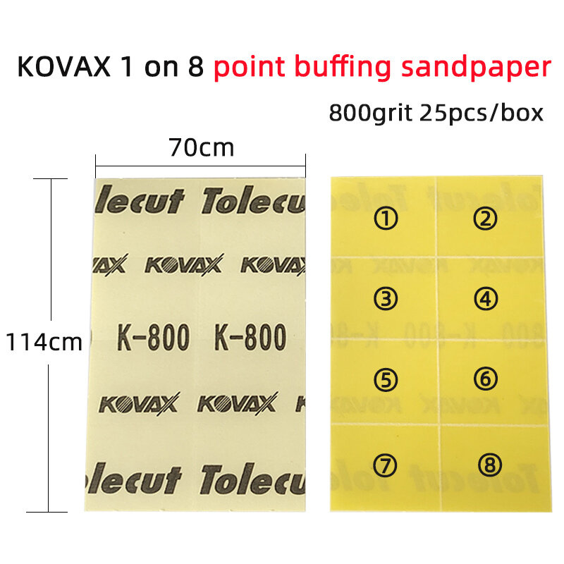 Japanisches Kovax-Punkt-Schleifpapier für Polier werkzeuge Schleif block Kfz-Wasch set Karosserie-Lack Staub fleck Feins chleifen