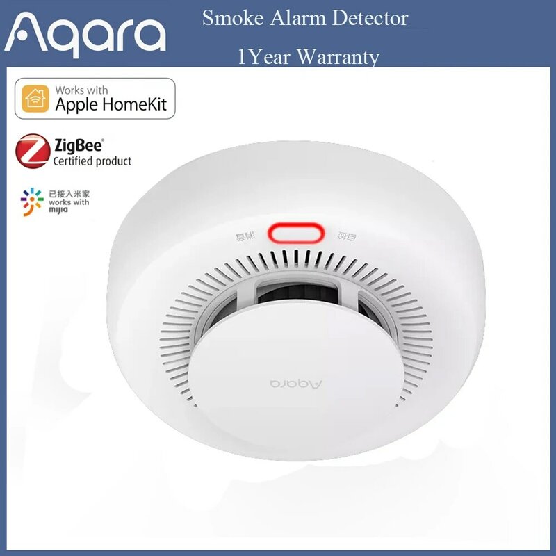 Aqara czujnik dymu czujnik detektora Zigbee bardzo czułe wykrywanie stężenia dymu praca z Apple Homekit Mi aplikacja domowa