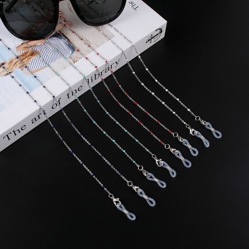 Cordón de cristal antideslizante para gafas de sol, soporte de cadena para gafas, para deportes al aire libre, a la moda