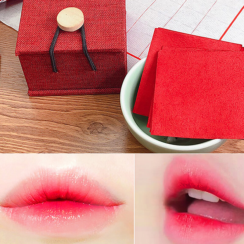12 Stück altes chinesisches Lippenstift papier langlebiger Lip gloss sexy rot rosa Samt Lippenstifte Frauen Kosmetik
