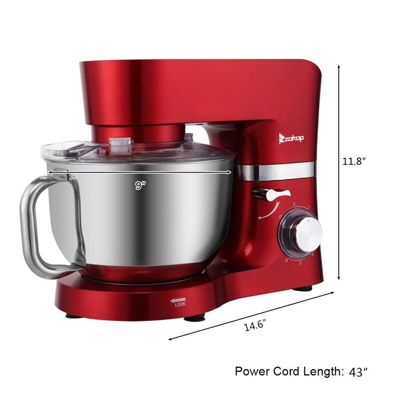 5.5L 660w Kitchen Machine 6 Speeds Low Noise Anti-skid Mixing Pot Kitchen Stand Mixer With Handle