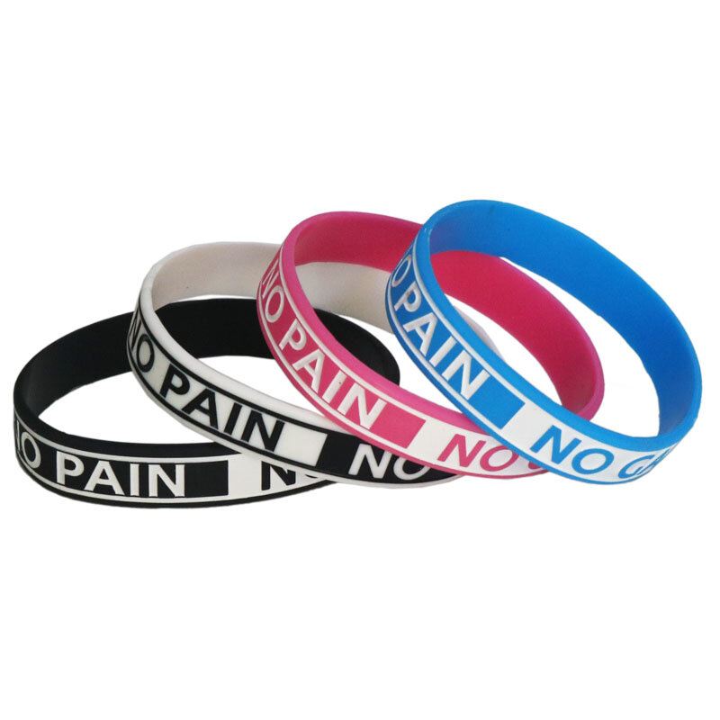 1PC vendita calda moda braccialetto in Silicone Motto NO PAIN NO GAIN braccialetti e braccialetti in Silicone braccialetti donna uomo regalo SH073