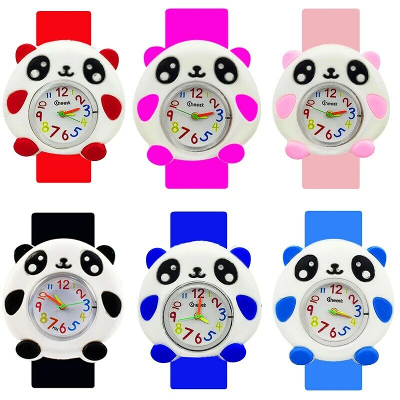 Часы Детские кварцевые с мультяшными животными, детские игрушки для обучения, с кольцом-браслетом, лучший подарок на день рождения для мальчиков и девочек