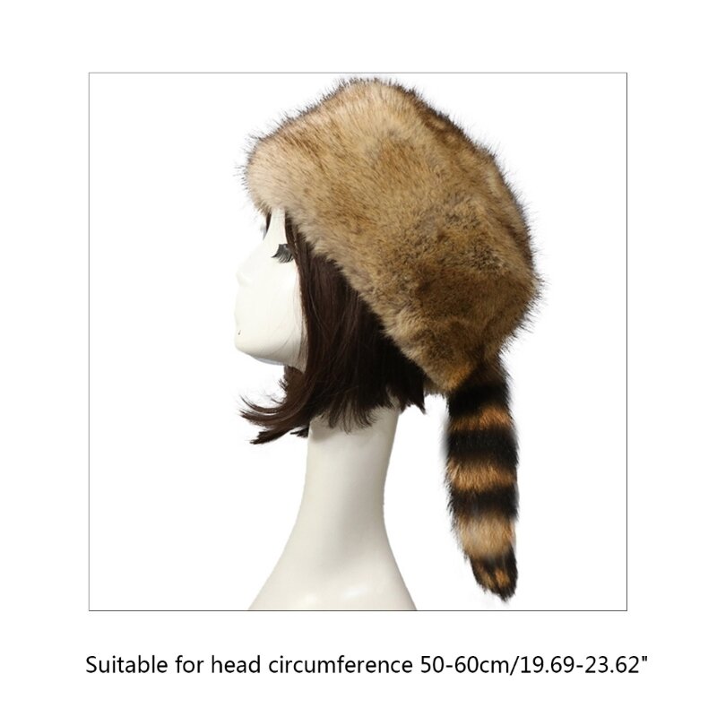 Fashion Windproof Faux Fur Cossack Style Russian Women Winter Ski Earflap Hat