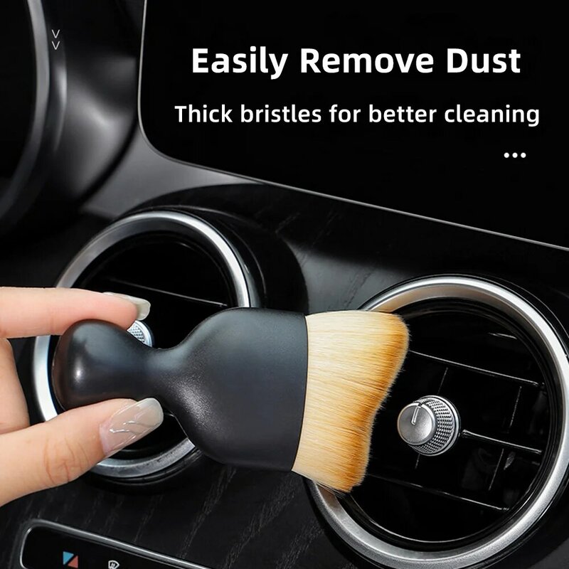 Car Interior Cleaning Brush Tool Air Conditioner Cleaning Auto Brush Car Crevice Dust Removal Nanofiber Brush For Vehicles