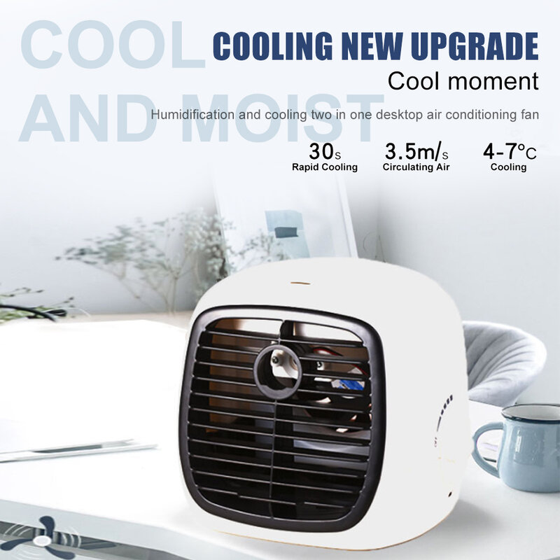 Portable Air Cooler mini USB Fan Air Conditioner Humidifier for Home Office Room Desktop Air Cooling Conditioning Purifier