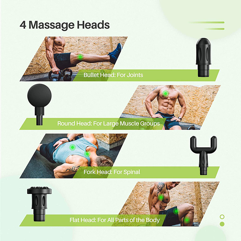 Olaf pistola de massagem mini display lcd massageador elétrico músculo relaxar relaxamento do corpo para o corpo pescoço tecido profundo relaxamento muscular