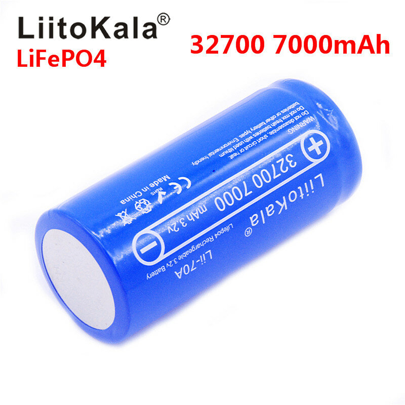 2022 Baterai LiitoKala Lifepo4 Baru Lii-70A 3.2V 32700 7000MAh 35A Debit Terus Menerus Maksimum 55A Baterai Merek Daya Tinggi
