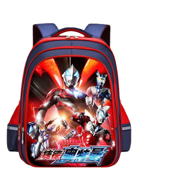 Ultraman tas sekolah anak-anak untuk mengurangi beban tahan air ransel anak laki-laki perlengkapan sekolah kapasitas besar hadiah grosir baru