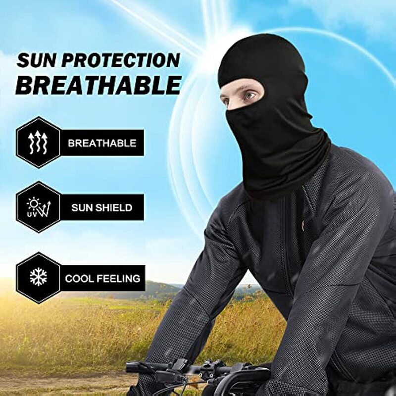 1 Buah Masker Wajah Penutup Penuh Balaclava Pelindung UV Ultra Matahari Bersirkulasi Masker Bersepeda Sepeda Motor Masker Ski Cepat Kering
