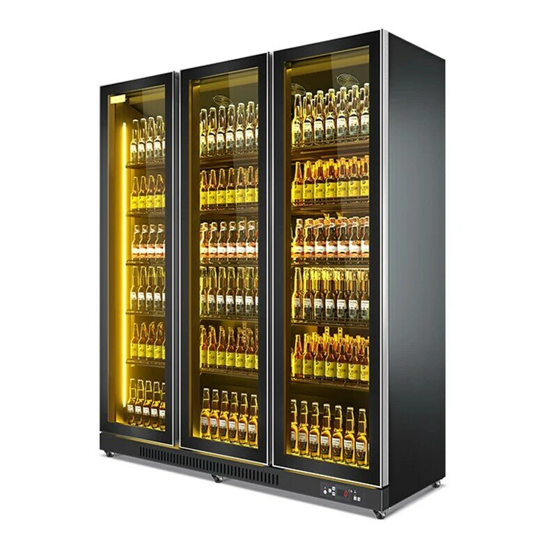 Réfrigérateur avec portes en verre transparentes, affichage Commercial de bière de haute qualité, pour boissons