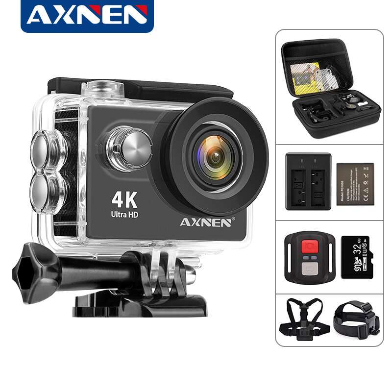 AXNEN H9R H9 Action Camera Ultra HD 4K 30fps 1080P 60fps WiFi 2 pollici 170D casco subacqueo impermeabile registrazione Video Sport Cam