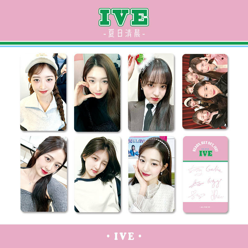 6 sztuk/zestaw Kpop IVE Idol karty Lomo fotokarty ANYUJIN WonYoung GAEUL LEESEO REI LIZ fotokartka pocztówka na kolekcja dla fanów