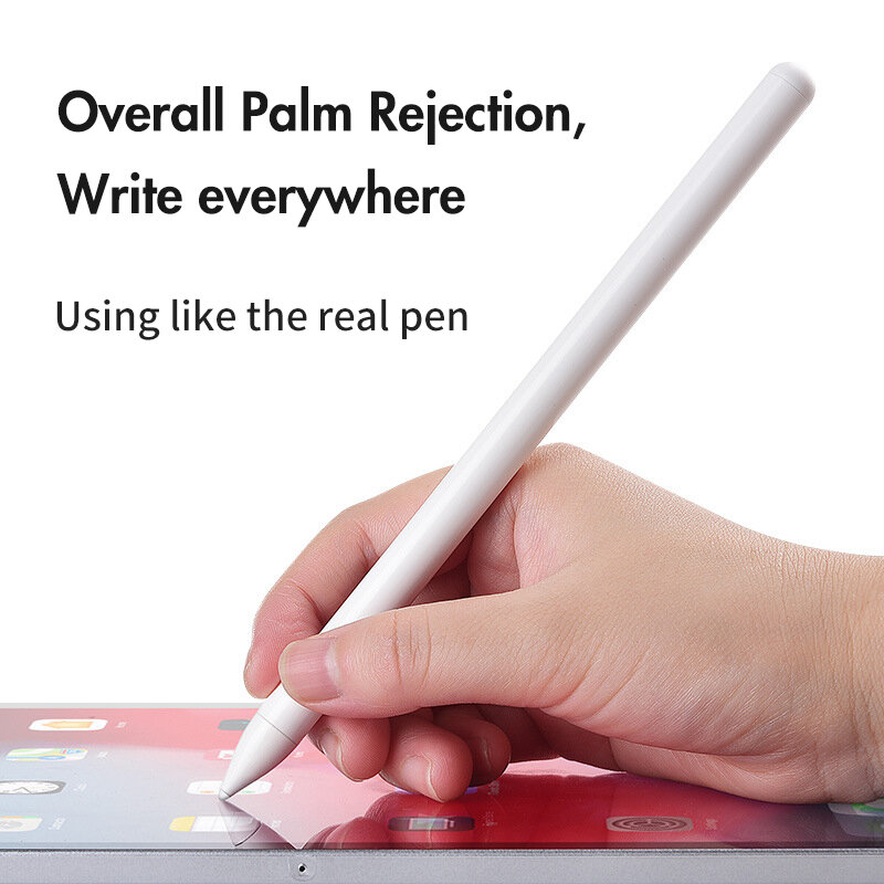 Pena Stylus Pengisi Daya Nirkabel untuk Apple iPad Pro Pensil Tulisan Tangan Sentuh dengan Penolakan Telapak Tangan Ujung Inti Lembut Penyerap Genetik