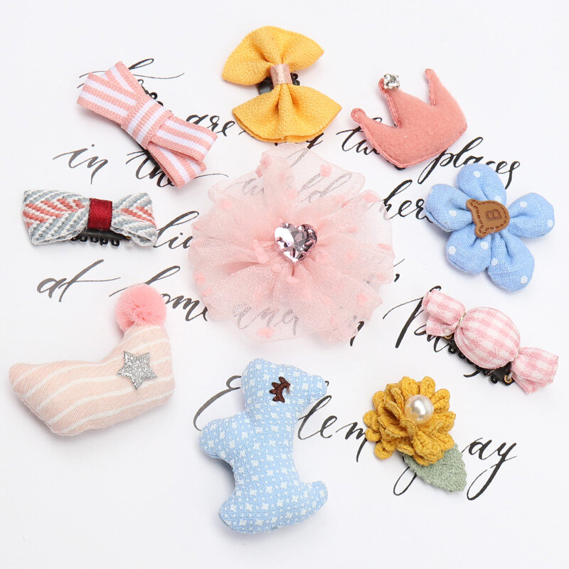 5Pcs/set Toddler Glitter Hair Pins Animal Motif Mini Hairpins For  Baby Girl Bow Hair Clip Barrettes baby accessories pour bébés
