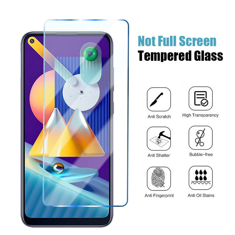 Protector de pantalla de vidrio templado para Samsung Galaxy m11, m12, m21, m31, m31s, m51, 4 unidades