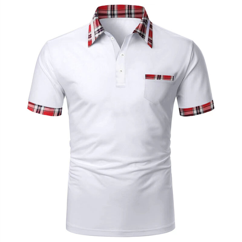 2023 Summer New Men's Casual Short-Sleeved Polo Shirt Business Fashion Lapel T-Shirt Men's Breathable Polo Shirt Men's Clothing