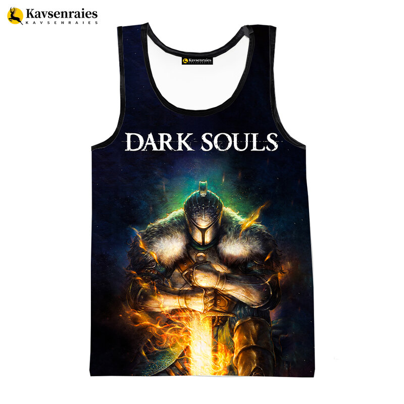 T-shirt Dark Souls imprimé en 3D pour hommes et femmes, glacé précieux, Hip Hop, Hot Game, décontracté, été, fibre, Y-6XL